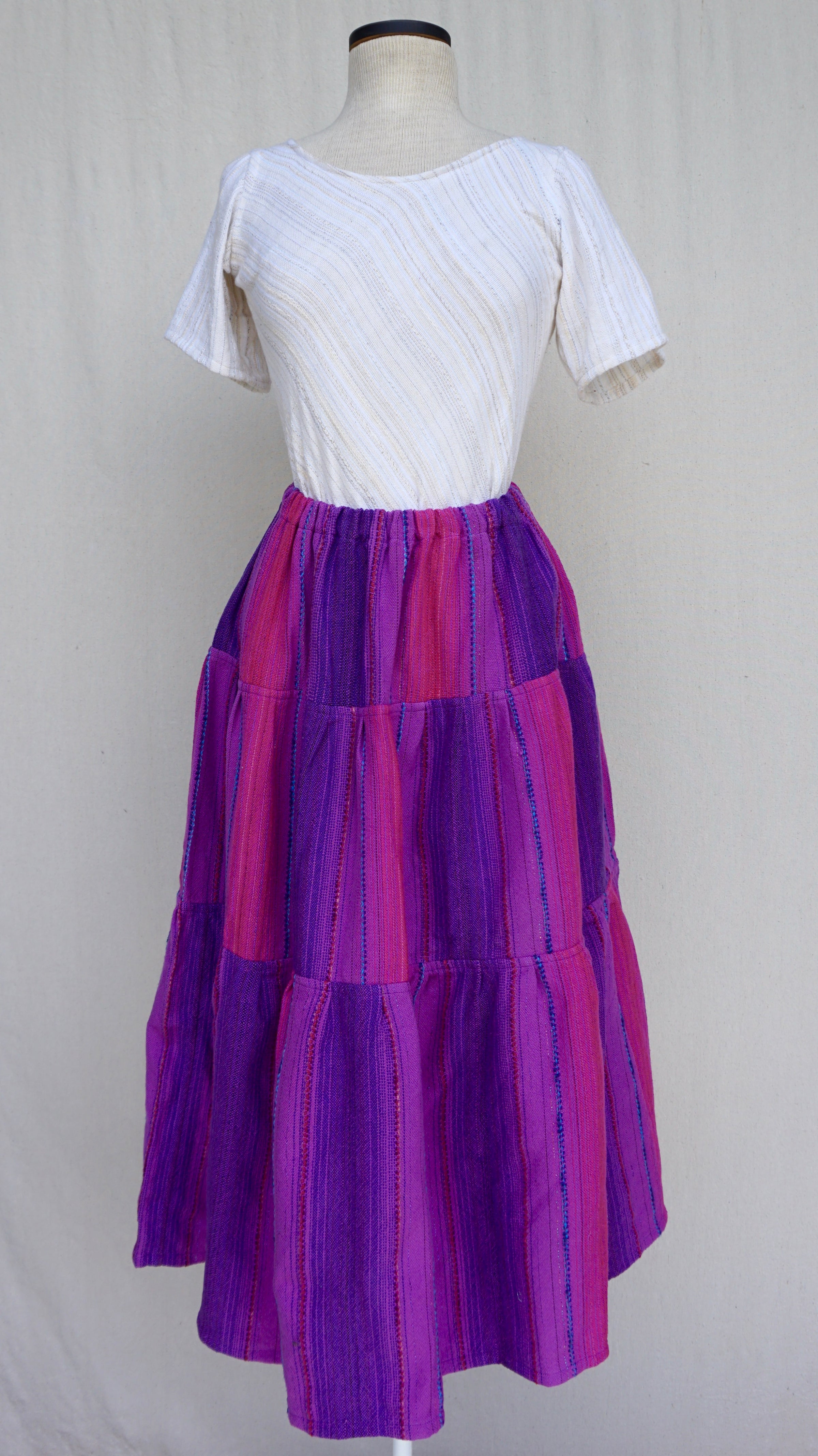 Purple Passion Three Tier Skirt | Greentree Weaving Online Shop